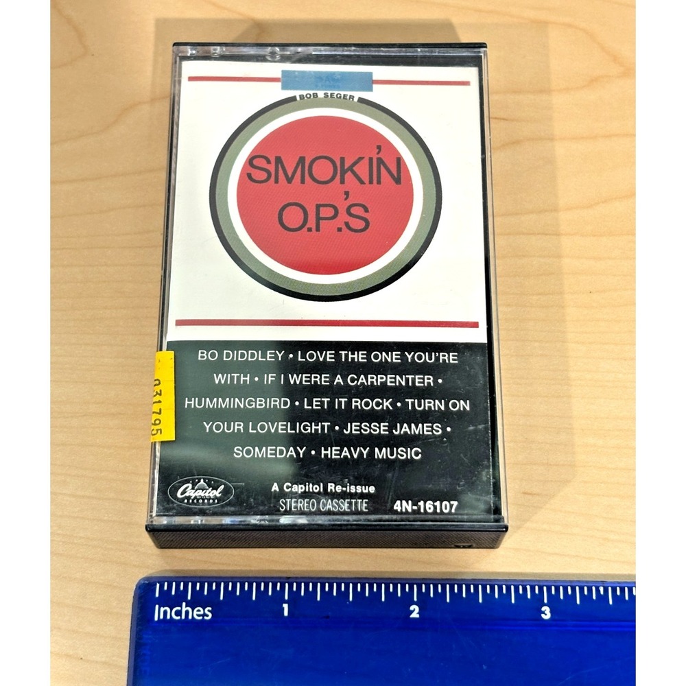 Vintage Bob Seger Smokin O.P.'s Cassette Tape Capitol Records Classic Rock 1972
